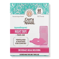 GuruNanda Hypoallergenic Pink Night Tape + Travel Case