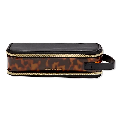 Tartan + Twine Tortoise Double Zip Brush Case