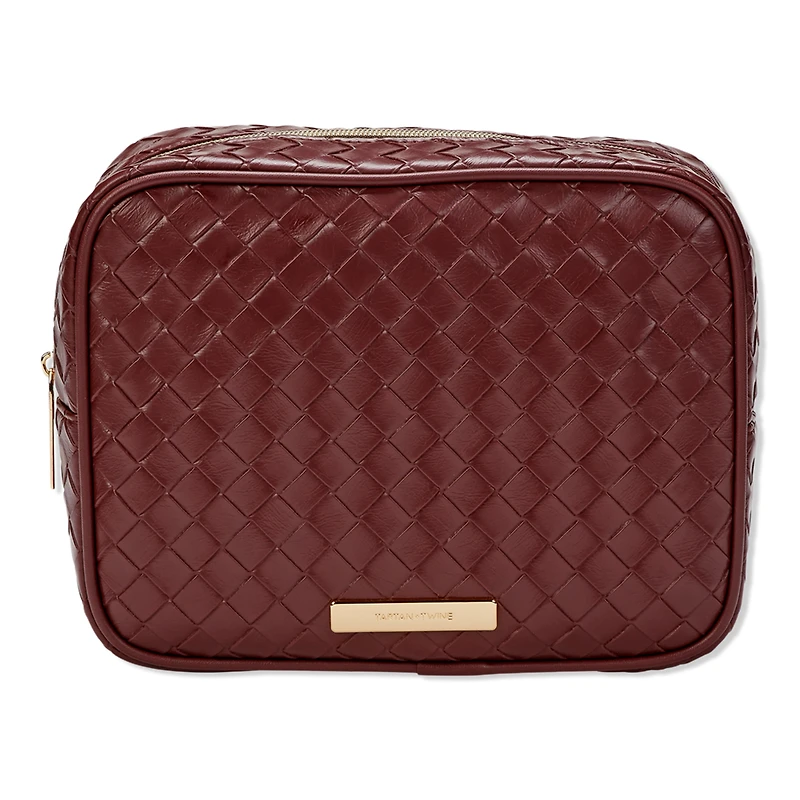Tartan + Twine Burgundy Single Zip Organizer
