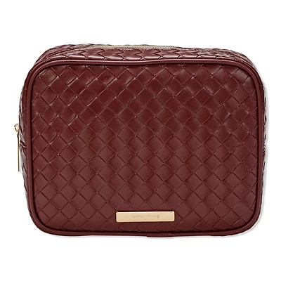 Tartan + Twine Burgundy Single Zip Organizer