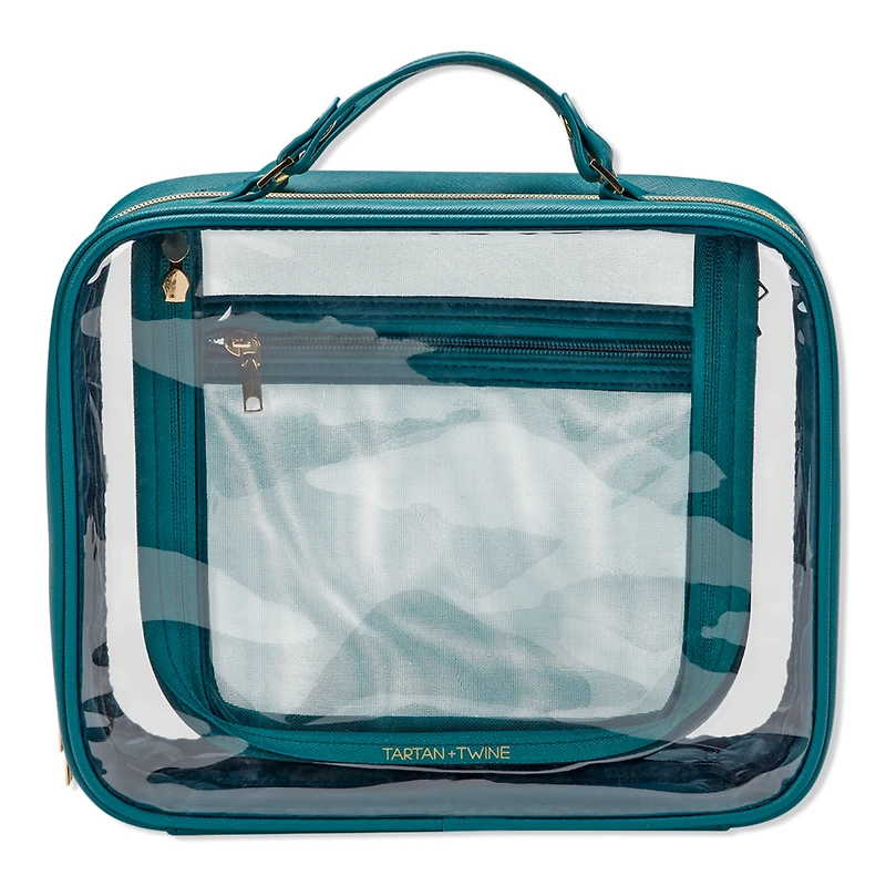 Tartan + Twine Transparent Teal Deluxe Weekender