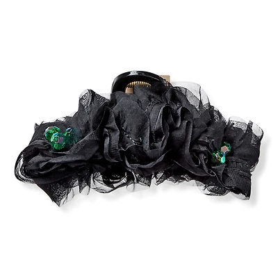 Scunci Wicked Black and Green Floral Claw Clip