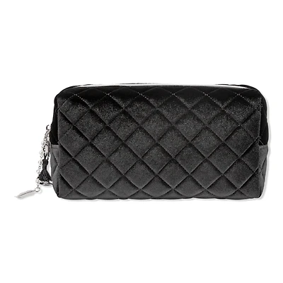 Tartan + Twine Wicked Black Quilted Velvet Loaf Bag