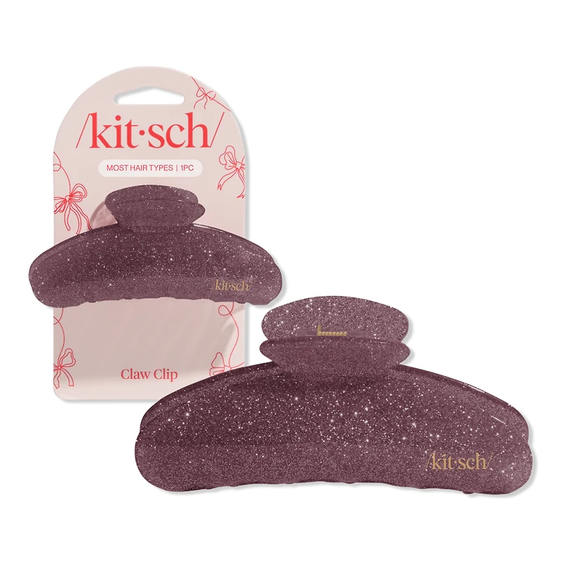 Kitsch Pink Glitter Claw Clip