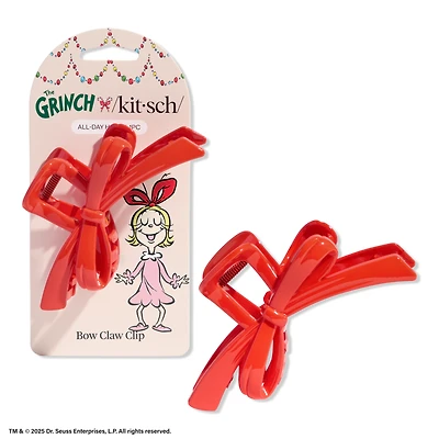 The Grinch x Kitsch Bow Claw Clip