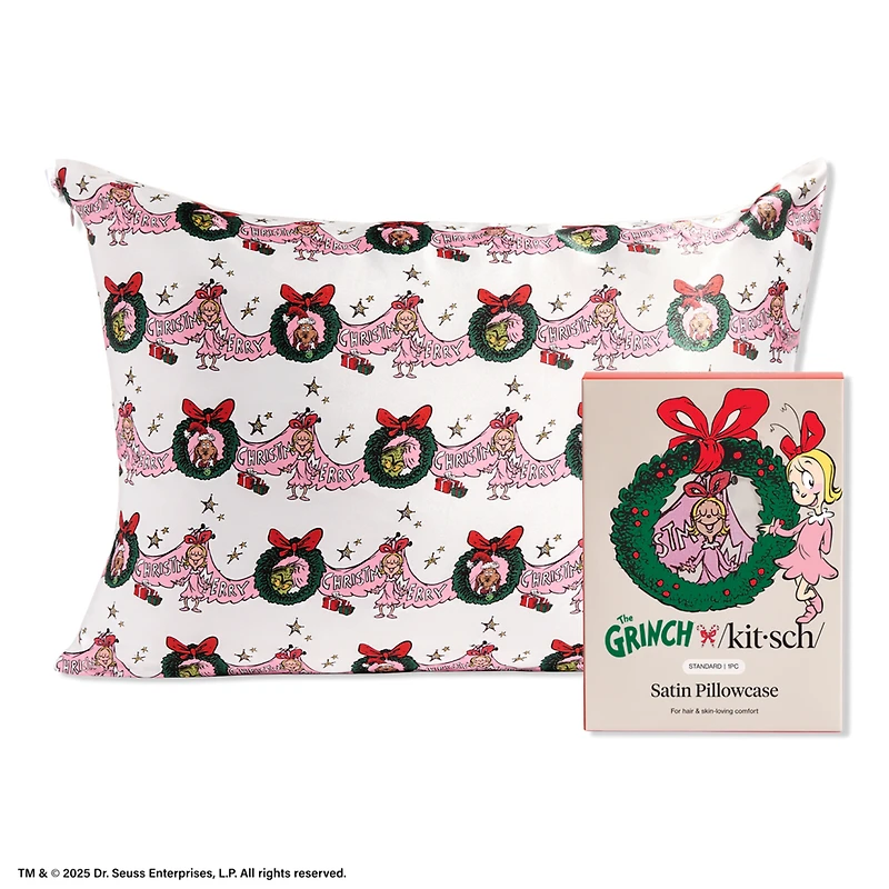 The Grinch x Kitsch Standard Satin Pillowcase 