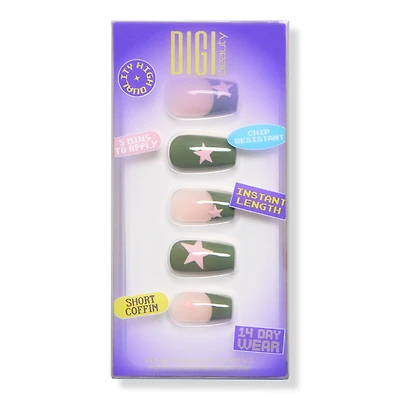 DIGI Beauty Green Flag Press-On Nails