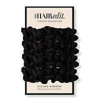 The Hair Edit Ruched Skinny Satin Scrunchies Set 