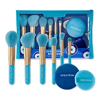 Spectrum Evil Eye 8 Piece Travel Makeup Brush and Velvet Puff Set
