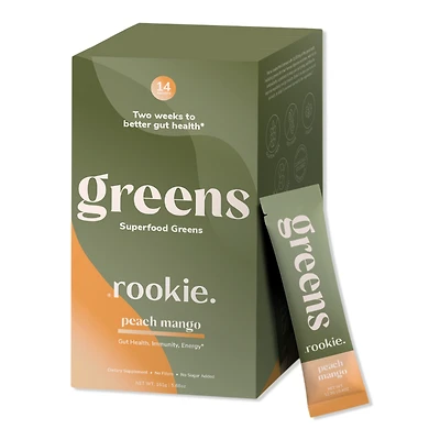 Rookie Wellness Greens & Superfoods: Gut Health + Immune Support - Peach Mango