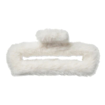 Scunci Open-Cut Faux Fur Claw Clip