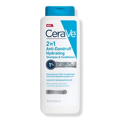 CeraVe 2-in-1 Anti-Dandruff Hydrating Shampoo and Conditioner