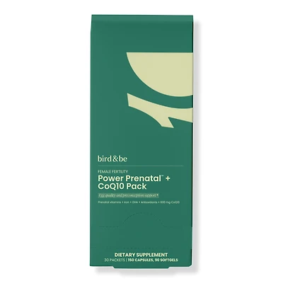 Bird&Be Female Fertility Power Prenatal + CoQ10 Pack