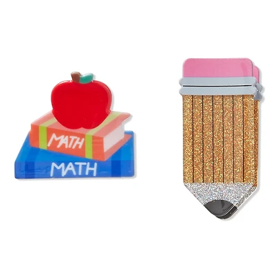 Scunci Pencil and Textbook Claw Clip Set