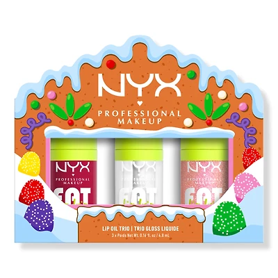 NYX Professional Makeup Holiday Fat Oil Lip Gloss Trio Kit - Fat Oil Lip Drop