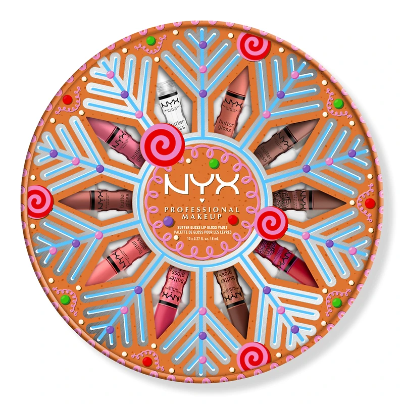NYX Professional Makeup Holiday Butter Gloss Vault Lip Gloss - Frosted Cookie Butter