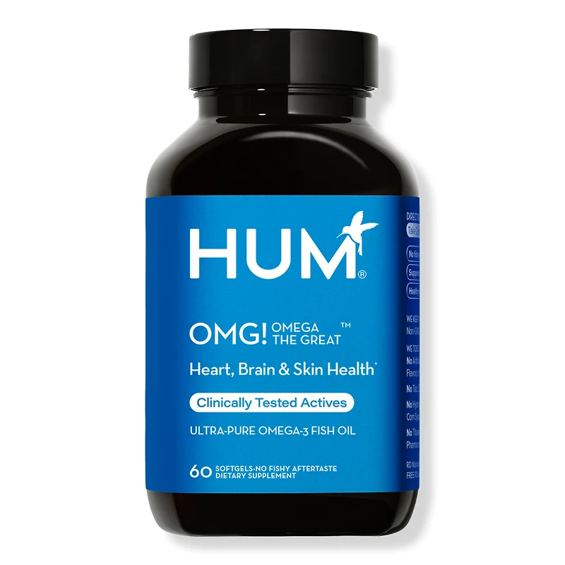 Hum Nutrition OMG! Omega The Great For Brain, Heart + Skin Health Support