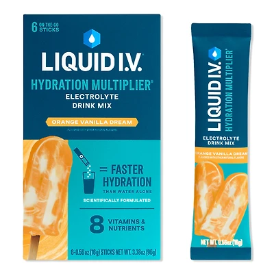 LIQUID I.V. Hydration Multiplier Electrolyte Drink Mix Orange Vanilla Dream