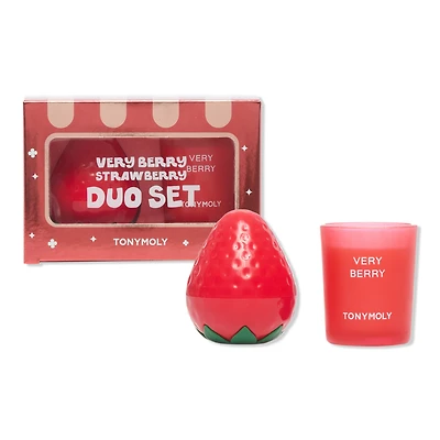 TONYMOLY Very Berry Strawberry Hand Cream and Candle Set