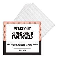 Peace Out Silver Shield Disposable Face Towels