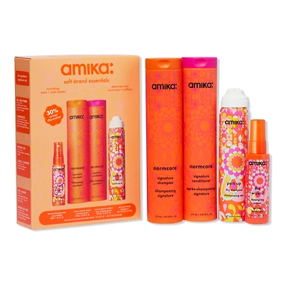 amika Soft Strand Essentials Nourishing Wash and Style Starters Set