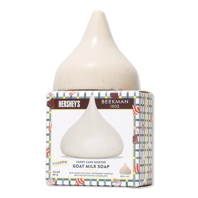 Limited Edition Beekman 1802 x HERSHEY'S KISSES Goat Milk Soap - Candy Cane