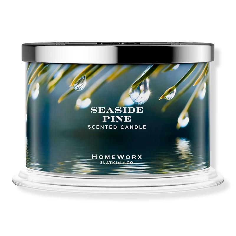 HomeWorx Seaside Pine 4-Wick Scented Candle