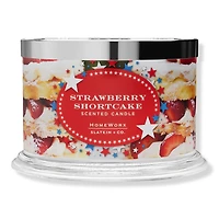 HomeWorx Strawberry Shortcake 4-Wick Scented Candle