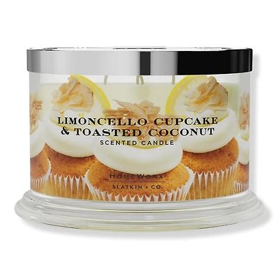 HomeWorx Limoncello Cupcake and Toasted Coconut 4-Wick Scented Candle