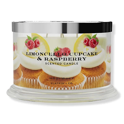 HomeWorx Limoncello Cupcake and Raspberry 4-Wick Scented Candle