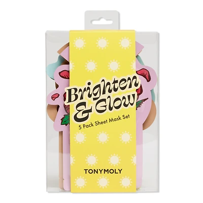 TONYMOLY Brighten and Glow 5 Pack Sheet Mask Set