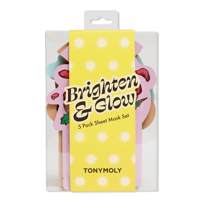 TONYMOLY Brighten and Glow 5 Pack Sheet Mask Set