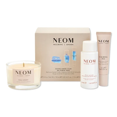 NEOM Wellbeing Giving Good Calm De-Stress Trio Discovery Kit