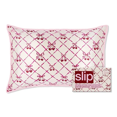 Slip Pure Silk Queen Pillowcase Lace Trim