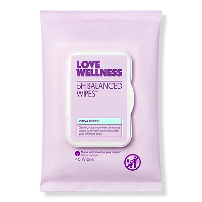 Love Wellness pH Balanced Wipes: Vulva Wipes - 40 ct