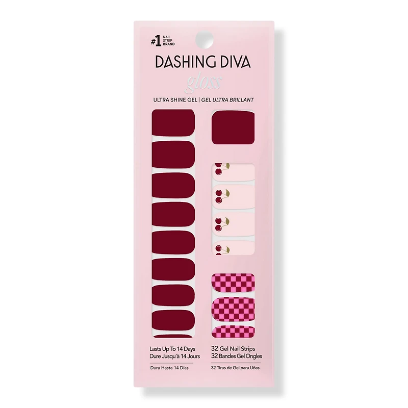 Dashing Diva GLOSS, Gel Nail Polish Strips, Cha Cha Cherry