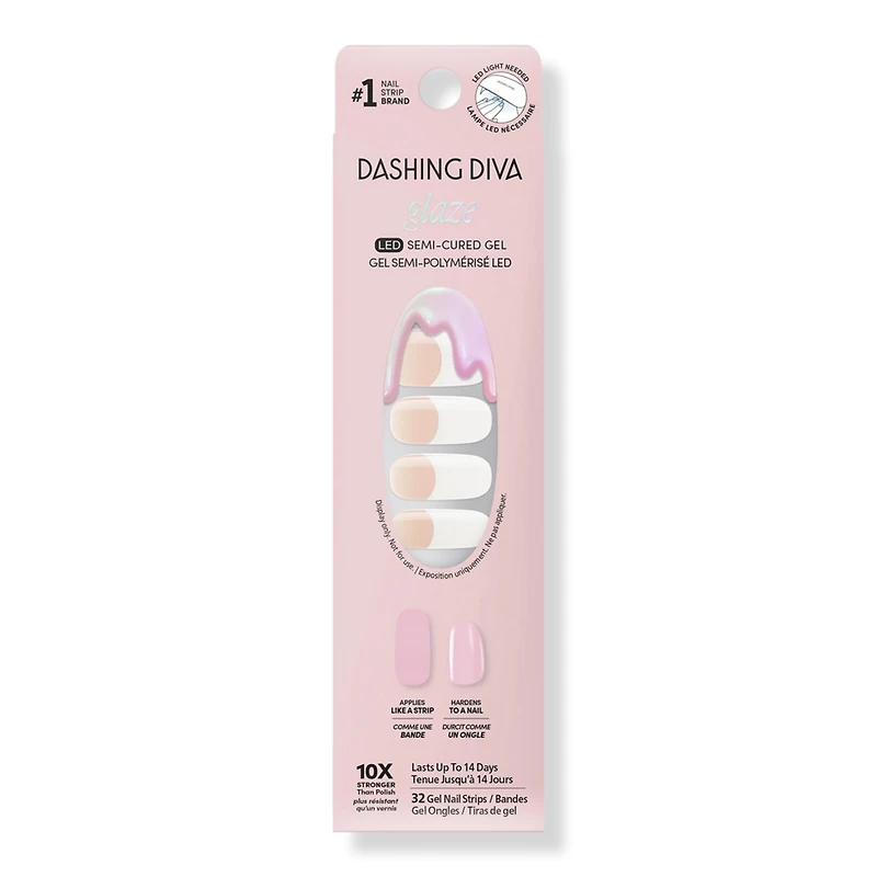 Dashing Diva GLAZE DESIGN, Semi-Cured Gel Nail Polish Stickers