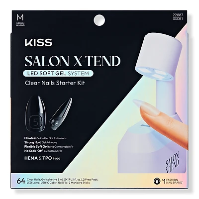 Kiss Salon X-tend Press On Nails LED Gel Nail Kit