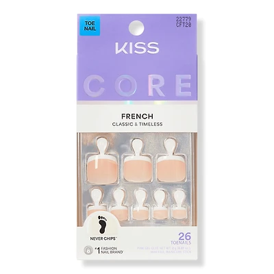 Kiss CORE French Press On Toenails - Two of a Kind