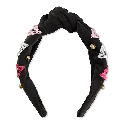 Scunci Valentine Headband Black W/Lips