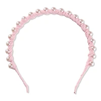 Scunci Pink Headband w/ Pearls