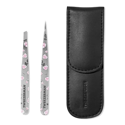 Tweezerman Rose Painted Petite Tweezer Set