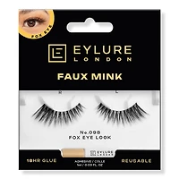 Eylure Faux Mink No.098 False Eyelashes, Fox Eye Look