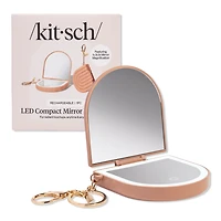 Kitsch LED Compact Mirror Keychain - Terracotta