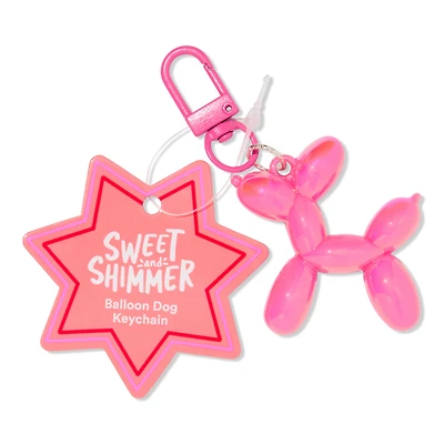 Sweet & Shimmer Balloon Dog Keychain