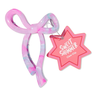 Sweet & Shimmer Bow Jaw Clip