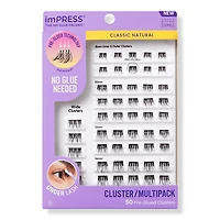 Kiss imPRESS Multipack Pre-Glued Lash Clusters Kit - Classic Natural