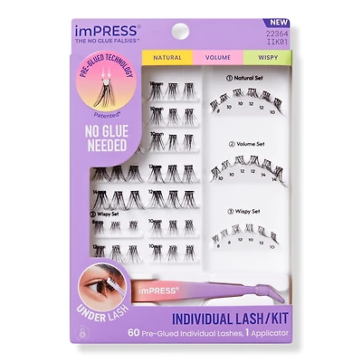 Kiss imPRESS Individual Pre-Glued Lash Clusters Kit