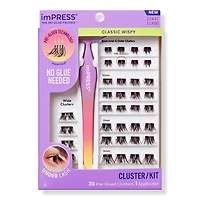 Kiss imPRESS Pre-Glued Lash Clusters Kit - Classic Wispy