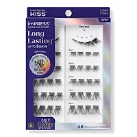Kiss imPRESS Long Lasting Pre-Glued Lash Clusters Kit - Demi Bold
